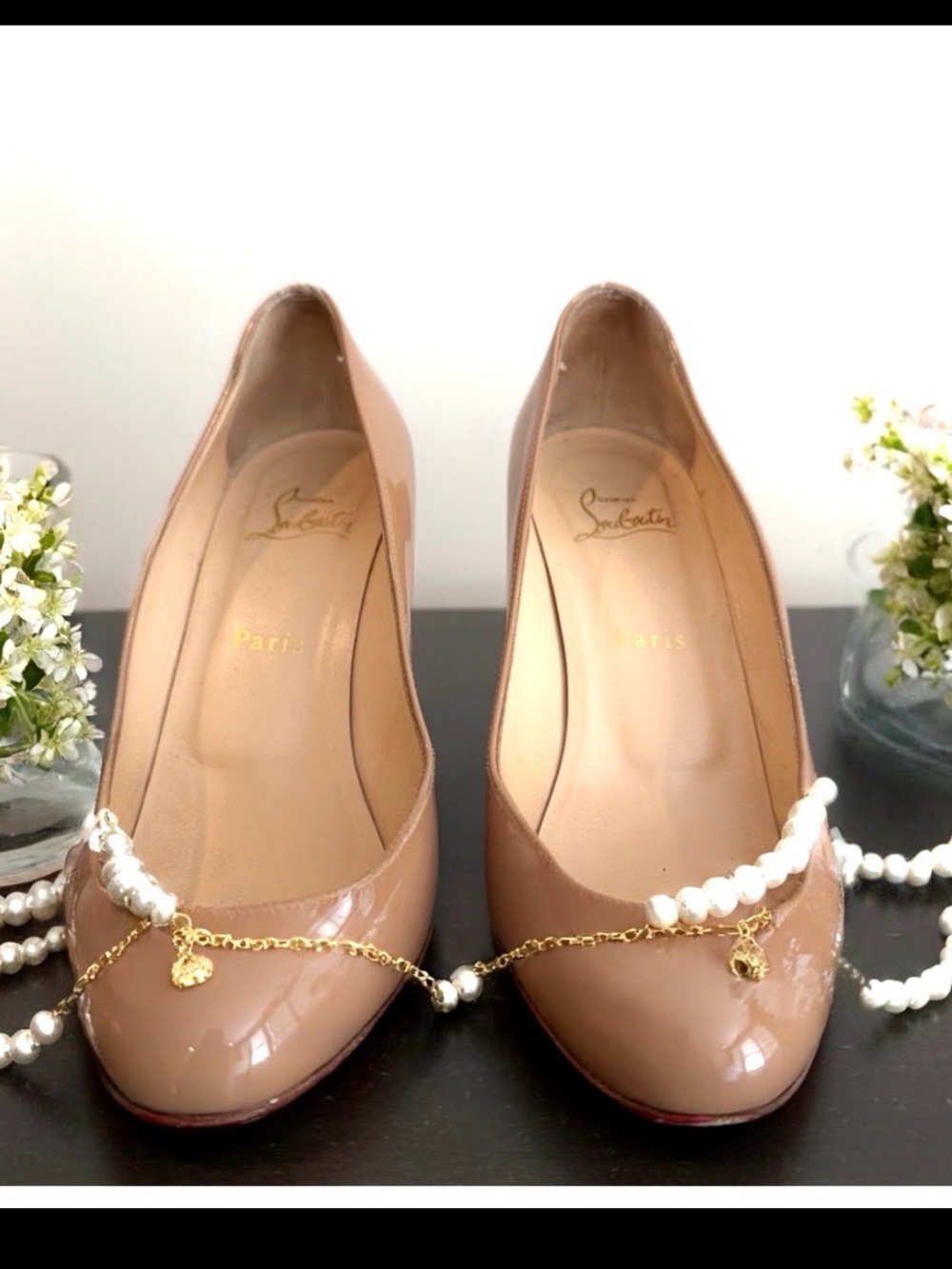 Christian Louboutin Blush Patent Leather Heels